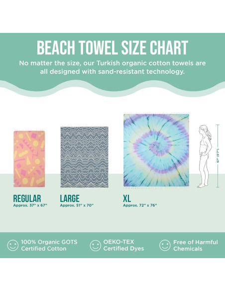 Toalla de Playa Extra Grande Sand Cloud Tortuga Teal Crush