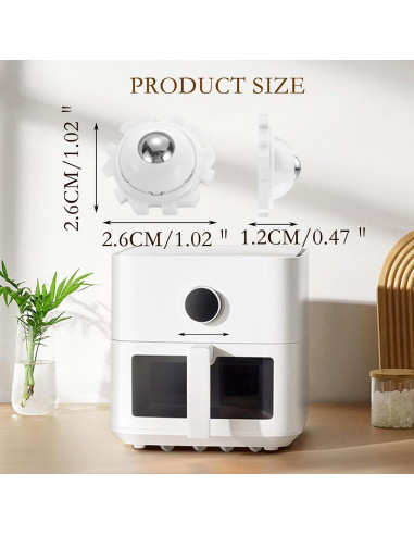 Ruedas Mini Autoadhesivas ZEMINIOR 2.5cm 360 Paquete de 20