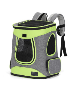 Mochila Portadora Petsfit Verde para Mascotas hasta 9,98 kg