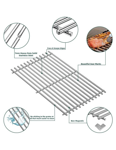 Rejillas de Acero Inoxidable Uniflasy para Nexgrill 720-0925