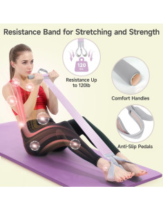 Banda de Resistencia VANiGO 120lb con Mangos Antideslizantes 2