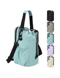 Bolsa Portabotellas de Agua JRQCSJY Aislada 0.95L-1.18L Turquesa