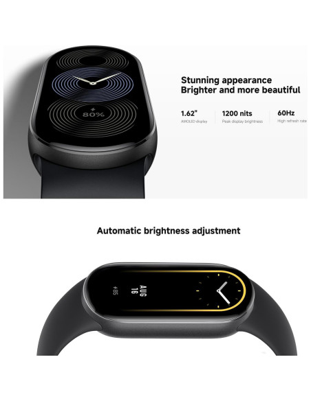 Xiaomi Smart Band 9 Global 2024 1.62" AMOLED 21 Días Negro