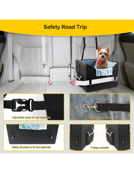 Asiento de coche para perro Beelike pequeño plegable