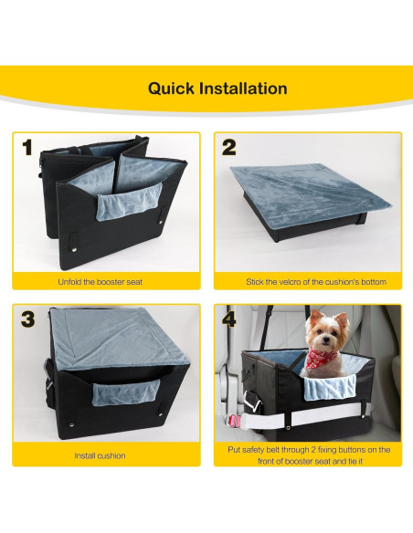 Asiento de coche para perro Beelike pequeño plegable