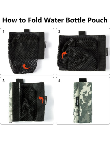Bolsa Táctica Molle BASSDASH para Botella de Agua 19 cm
