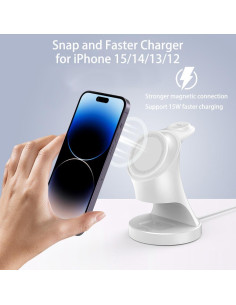 Estación de Carga 3 en 1 XYH Cargador Rápido MagSafe 15W 2