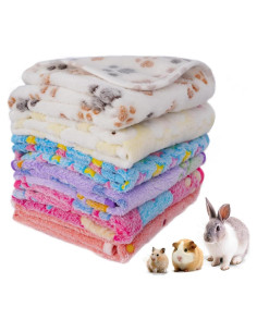 6 Forros de Franela HOBBTREE para Jaula de Cobayas 76x52 cm