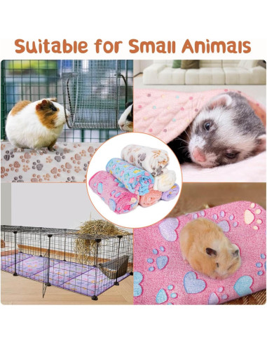 6 Forros de Franela HOBBTREE para Jaula de Cobayas 76x52 cm