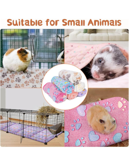 6 Forros de Franela HOBBTREE para Jaula de Cobayas 76x52 cm