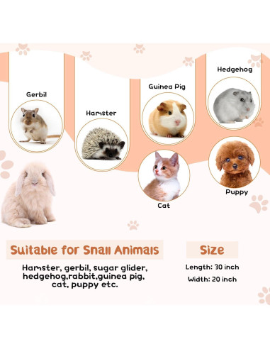 6 Forros de Franela HOBBTREE para Jaula de Cobayas 76x52 cm