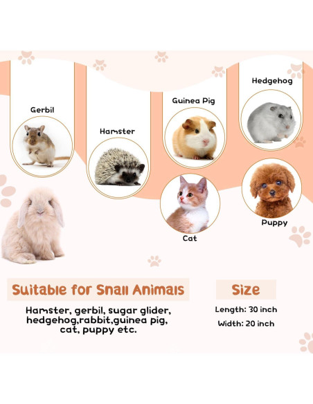 6 Forros de Franela HOBBTREE para Jaula de Cobayas 76x52 cm