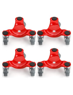 Carro Tri-Dolly de Acero ZEAYEA 4 Piezas 90,72 kg 16 cm