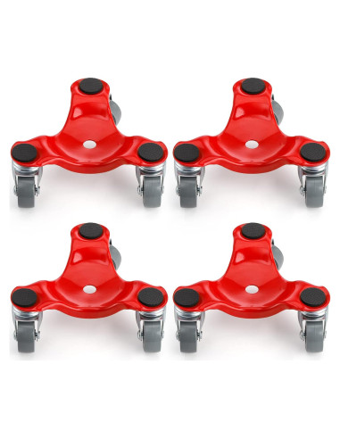 Carro Tri-Dolly de Acero ZEAYEA 4 Piezas 90,72 kg 16 cm