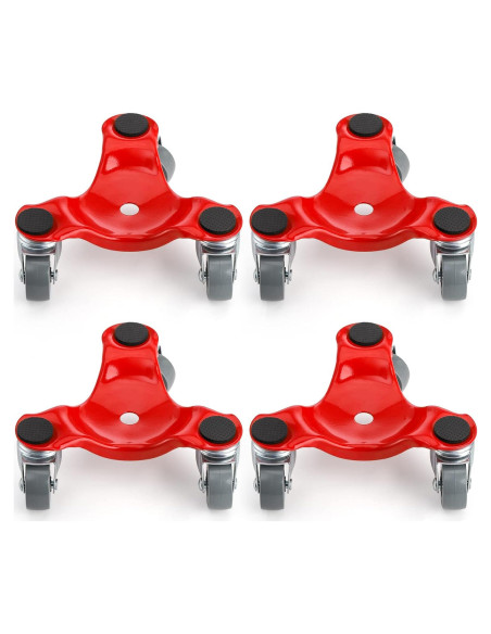 Carro Tri-Dolly de Acero ZEAYEA 4 Piezas 90,72 kg 16 cm