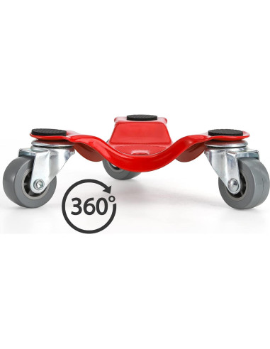 Carro Tri-Dolly de Acero ZEAYEA 4 Piezas 90,72 kg 16 cm