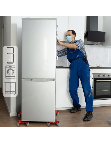 Carro Tri-Dolly de Acero ZEAYEA 4 Piezas 90,72 kg 16 cm