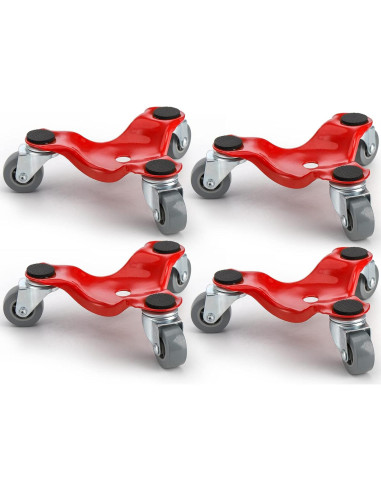 Carro Tri-Dolly de Acero ZEAYEA 4 Piezas 90,72 kg 16 cm