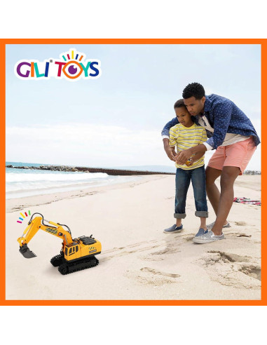 Excavadora RC GILI Control Remoto 35x12cm para Niños