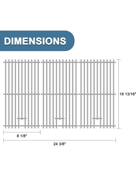 Rejillas de Acero Inoxidable Adviace para Parrilla Kitchenaid