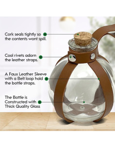 Botella de Vidrio Camaleón Cósmico 1L con Corcho Marrón 2