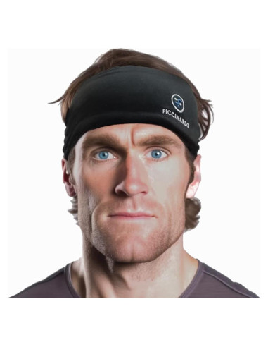 Banda para el sudor Ficcinardo - Alta resistencia - Negra - Talla única