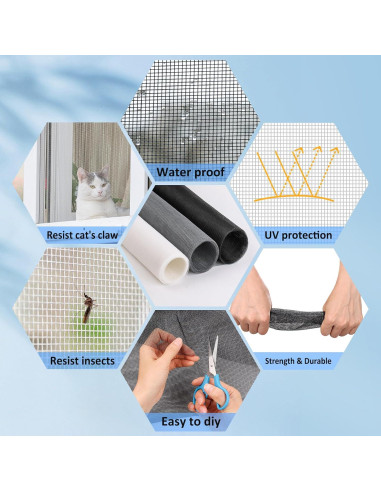 Malla de Pantalla de Ventana Amzjjle 121,92x259,08cm Negra