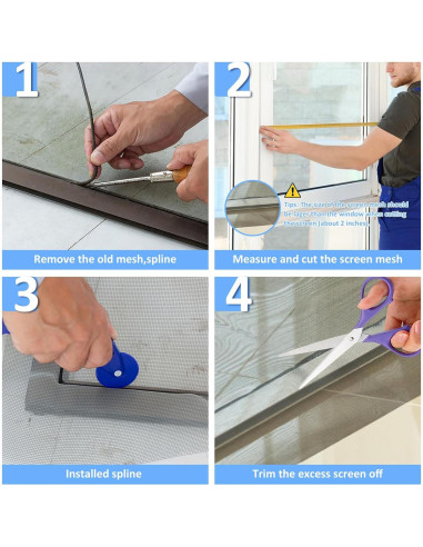 Malla de Pantalla de Ventana Amzjjle 121,92x259,08cm Negra