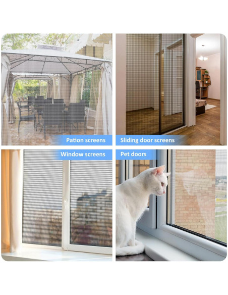 Malla de Pantalla de Ventana Amzjjle 121,92x259,08cm Negra