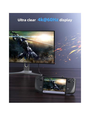 Dock M.2 6-en-1 Iavkyu para Steam Deck HDMI 4K 100W