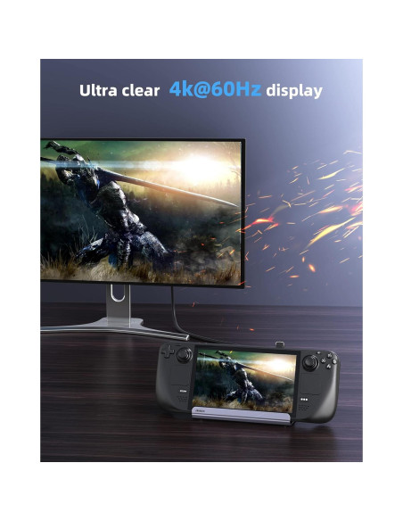 Dock M.2 6-en-1 Iavkyu para Steam Deck HDMI 4K 100W