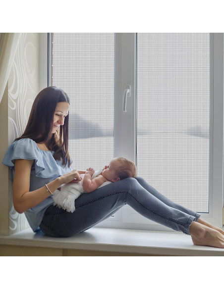 Malla de Pantalla de Ventana Amzjjle 121,92x259,08cm Negra