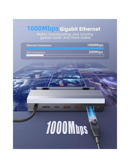 Dock M.2 6-en-1 Iavkyu para Steam Deck HDMI 4K 100W