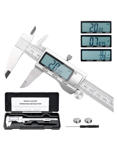 Calibrador Digital KOOPOOL 150mm con Pantalla LCD y Acero Inoxidable