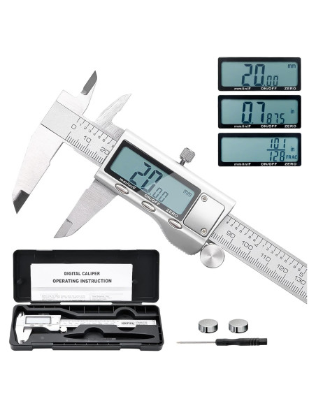 Calibrador Digital KOOPOOL 150mm con Pantalla LCD y Acero Inoxidable