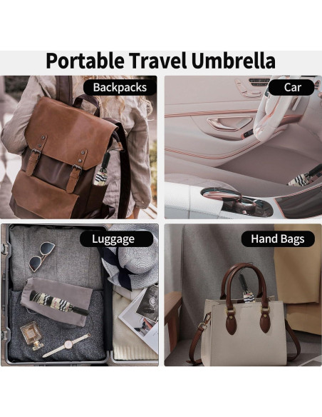 Paraguas Invertido Compacto Automático Cuadrillé Amarillo