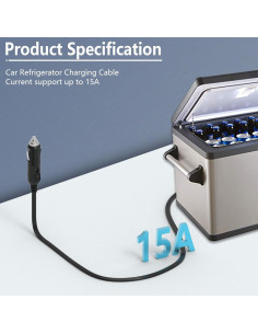 Cable de alimentación 12V para refrigerador portátil Hafiuege 2