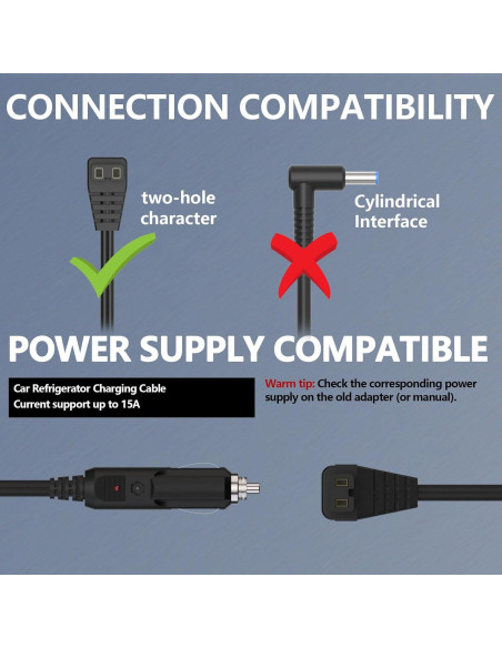 Cable de alimentación 12V para refrigerador portátil Hafiuege