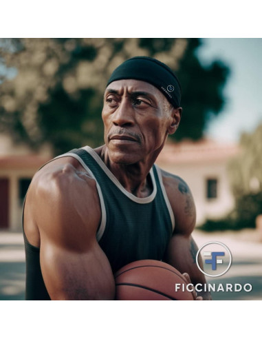 Banda para el sudor Ficcinardo - Alta resistencia - Negra - Talla única