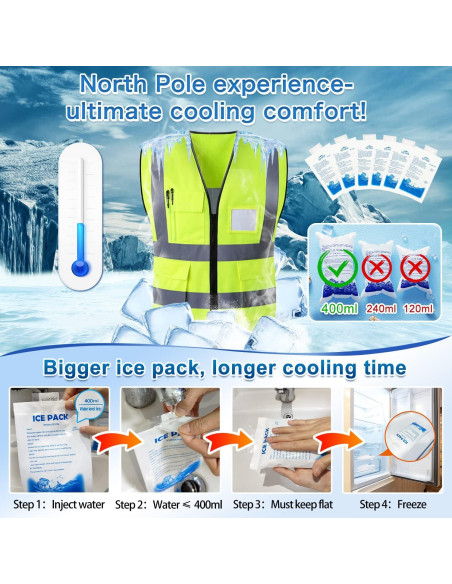 Chaleco Refrigerante PANGTIKU con 20 Paquetes de Hielo