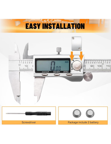 Calibrador Digital KOOPOOL 150mm con Pantalla LCD y Acero Inoxidable