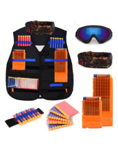 Kit Chaleco Táctico Forliver para Niños con 50 Dardos