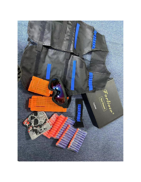 Kit Chaleco Táctico Forliver para Niños con 50 Dardos