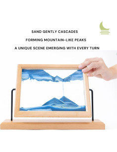 Arte de Arena Movediza Moon Street con Marco de Madera 2