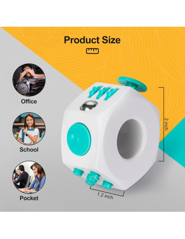 Cubo Fidget AAA Tran - Antiestrés 6 Caras - Alivio Ansiedad