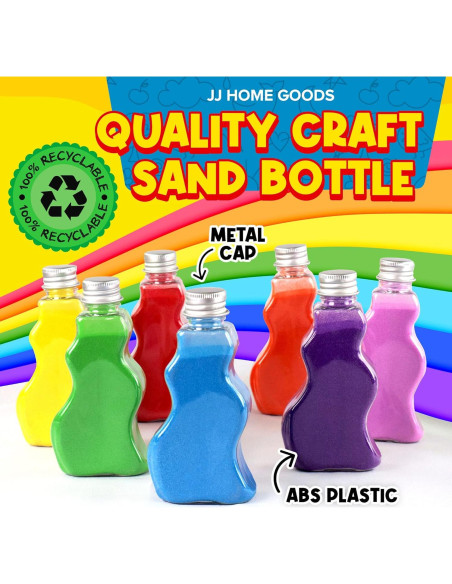 Botellas de Arena Artística JJ CARE - 12 Piezas y Embudos