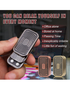 Fidget Slider D.G.PLAYER Magnético Plata-Gris EDC Antiestrés 2