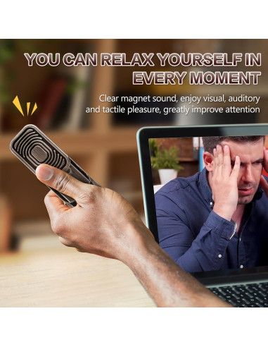 Fidget Slider D.G.PLAYER Magnético Plata-Gris EDC Antiestrés