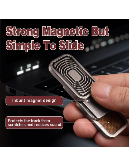 Fidget Slider D.G.PLAYER Magnético Plata-Gris EDC Antiestrés
