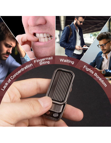 Fidget Slider D.G.PLAYER Magnético Plata-Gris EDC Antiestrés